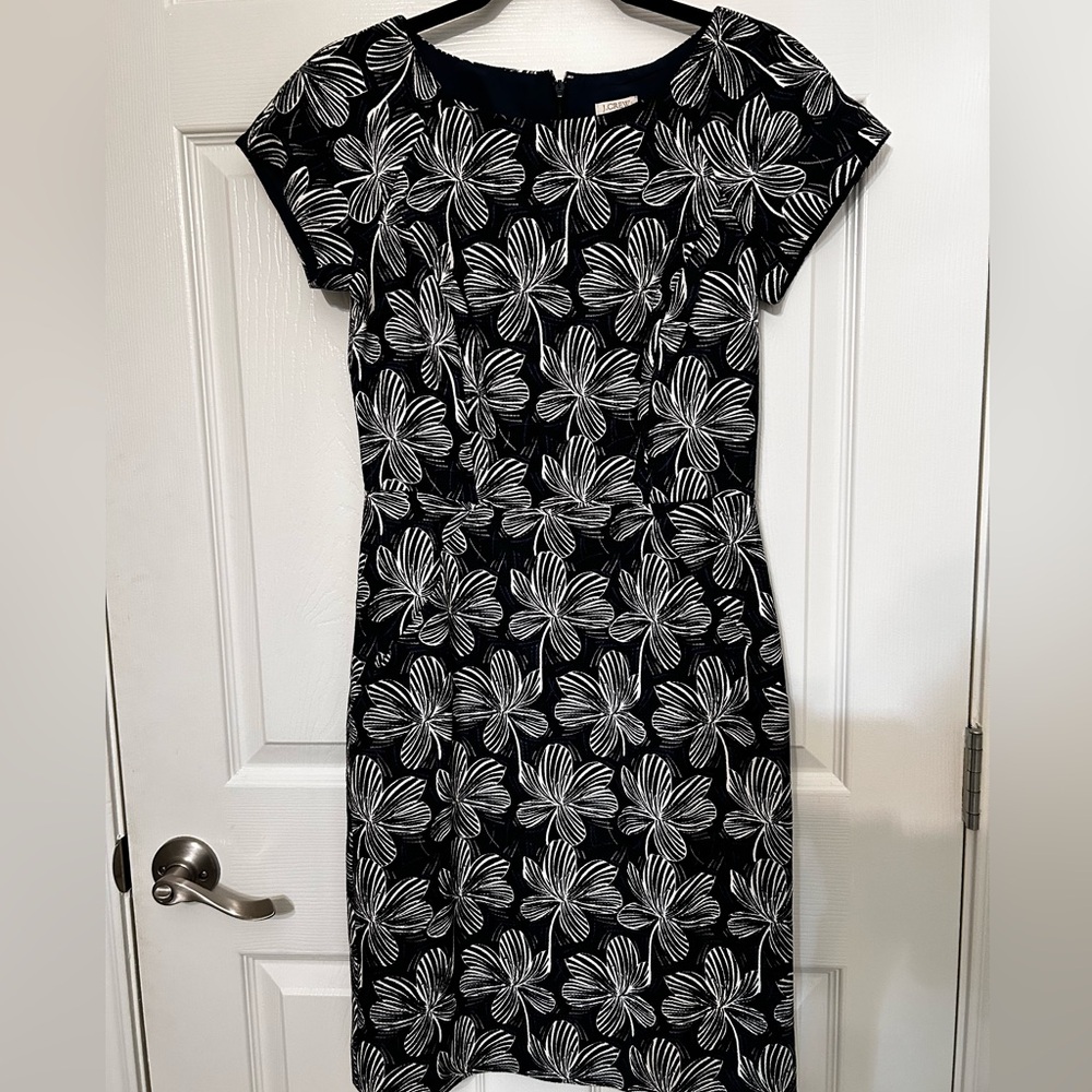 J. Crew Blue and‎ White Dress Size 2
